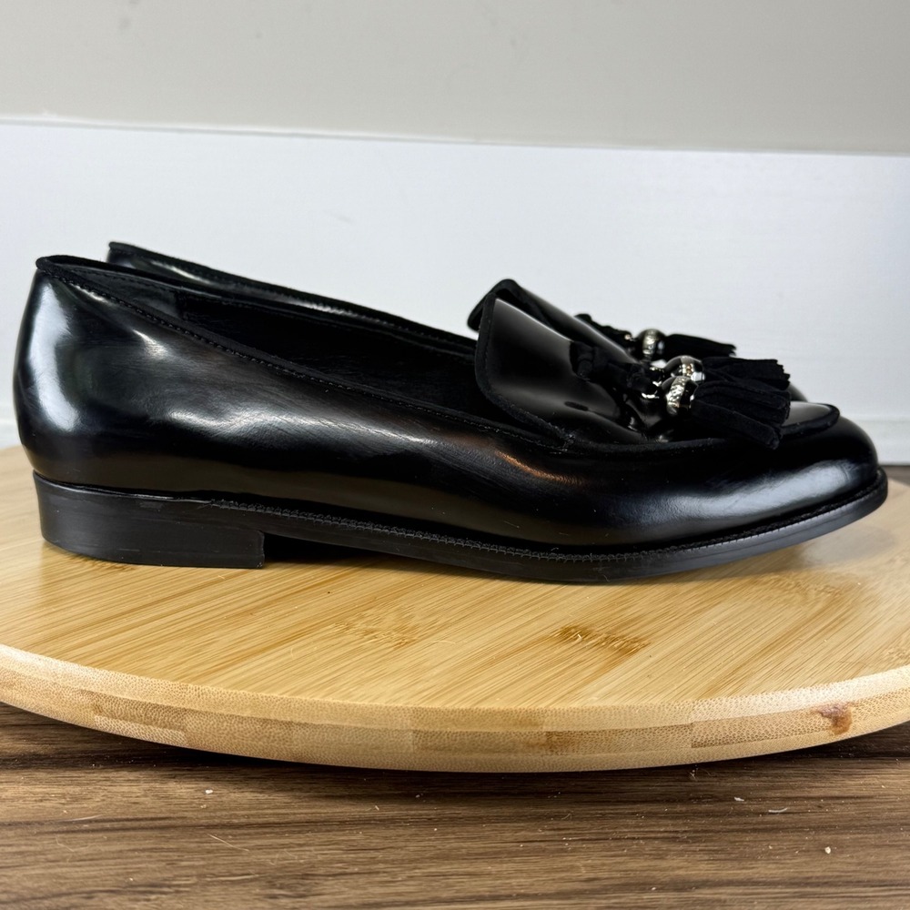 Good Lauren Ralph Lauren Loafers Women 6.5B Black Good Tassel Leather Flats